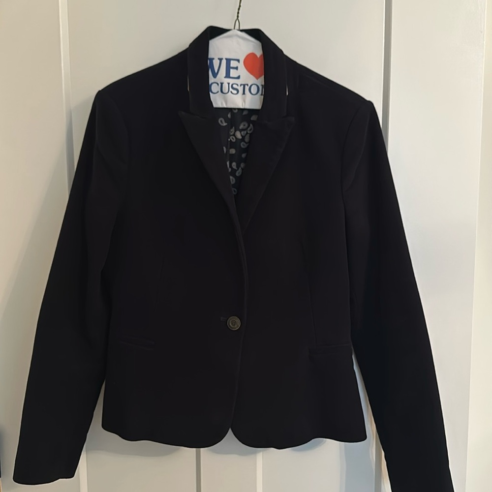 Zara Blazer with elbow patches, navy blue size large
